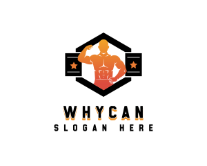 Muscular Athlete Gym Logo