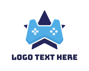 Blue And Pink - Blue Star Controller logo design