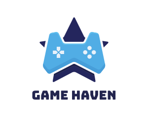 Gaming Community - Blue Star Controller logo design