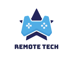 Remote - Blue Star Controller logo design