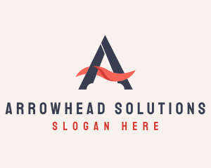 Aviation Arrow Logistics Letter A logo design