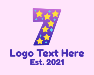 Kinder - Colorful Starry Seven logo design