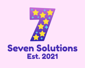 Seven - Colorful Starry Seven logo design