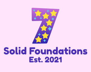 Kids Apparel - Colorful Starry Seven logo design