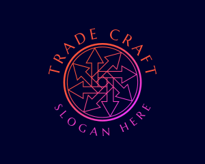 Trading - Geometric Arrow Trading logo design