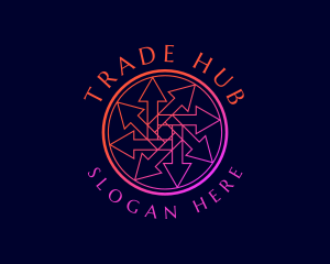 Trading - Geometric Arrow Trading logo design
