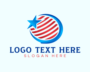 Heritage - USA Patriotic Flag logo design