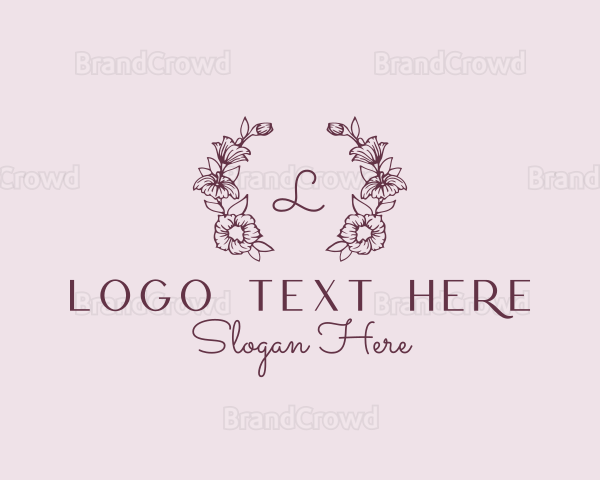 Floral Wreath Feminine Florist Logo