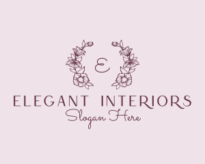 Floral Wreath Feminine Florist logo design