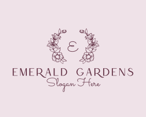 Floral Wreath Feminine Florist logo design