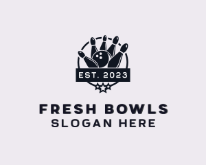 Bowling League Championship logo design