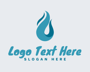 Sanitize - Aqua Wave Droplet logo design