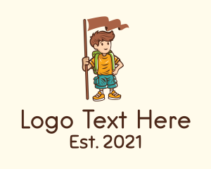 Boy - Summer Camp Boy logo design