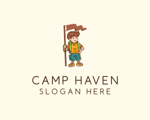 Summer Camp Boy  logo design