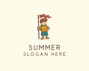 Summer Camp Boy  logo design