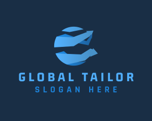 Global Tech Arrow logo design