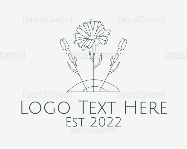 Floral Acupuncture Needle Logo