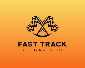 Speedway - Racer Driving Motorway logo design