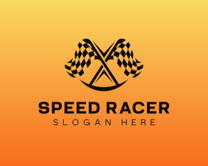 Racer Driving Motorway logo design