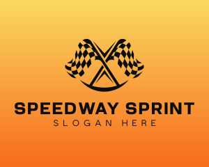 Racer Driving Motorway logo design