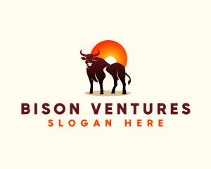 Bison Bull Farm logo design