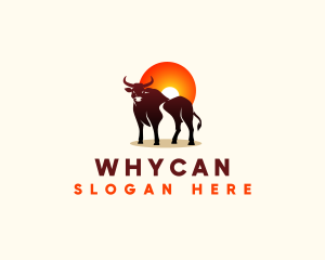Campsite - Bison Bull Farm logo design