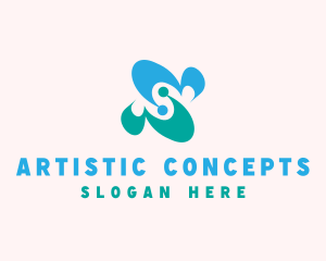 Abstract - Abstract Butterfly Wing logo design