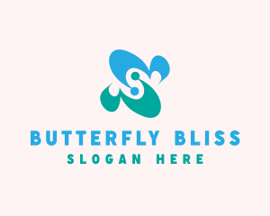 Butterfly - Abstract Butterfly Wing logo design