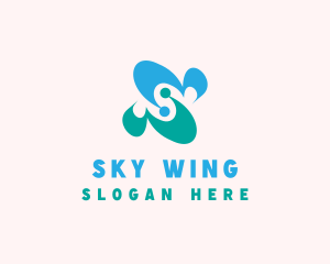 Wing - Abstract Butterfly Wing logo design