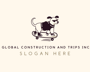 Canine - Skater Pet Dog logo design