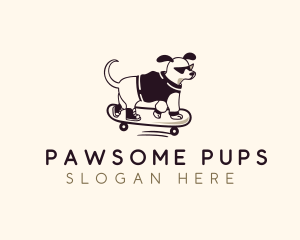 Skater Pet Dog logo design