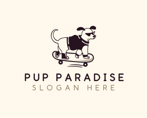 Skater Pet Dog logo design