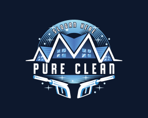 Pressure Washer Cleaning Sanitation logo design