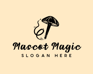 Magic Mushroom Pen logo design