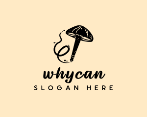 Writer - Magic Mushroom Pen logo design