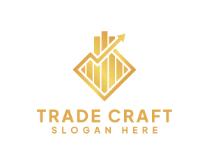 Trading - Golden Finance Trading logo design