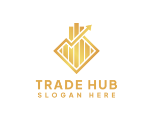 Trading - Golden Finance Trading logo design
