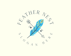 Tribal Feather Arrow logo design