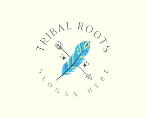 Tribal - Tribal Feather Arrow logo design