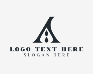 Business - Publishing Droplet Letter A logo design