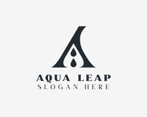 Publishing Droplet Letter A logo design