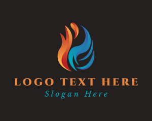 Heating - Thermal Cold Heat logo design