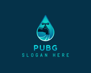 Water - Water Droplet Plumbing logo design