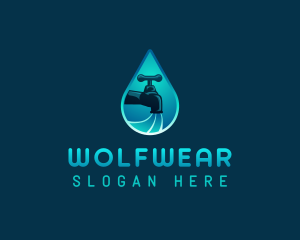 Faucet - Water Droplet Plumbing logo design