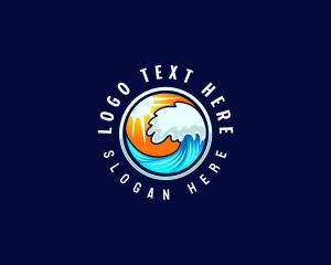 Surf - Ocean Wave Surf logo design