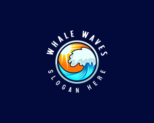 Ocean Wave Surf logo design