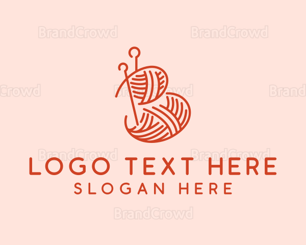 Knitting Thread Letter B Logo