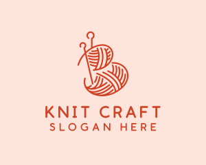 Knit - Knitting Thread Letter B logo design
