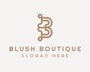 Stylish Upscale Boutique Letter B logo design