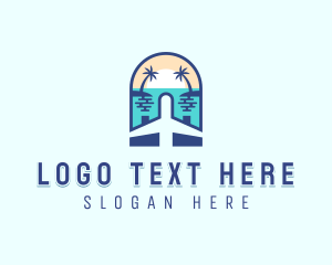 Island Beach Getaway logo design